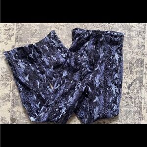 Blue and Black Snake Print Pants from Dynamite